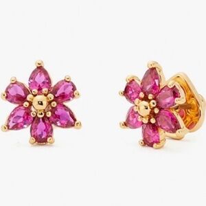 Kate Spade ♠️ First Bloom Floral Gold Pink Earrings